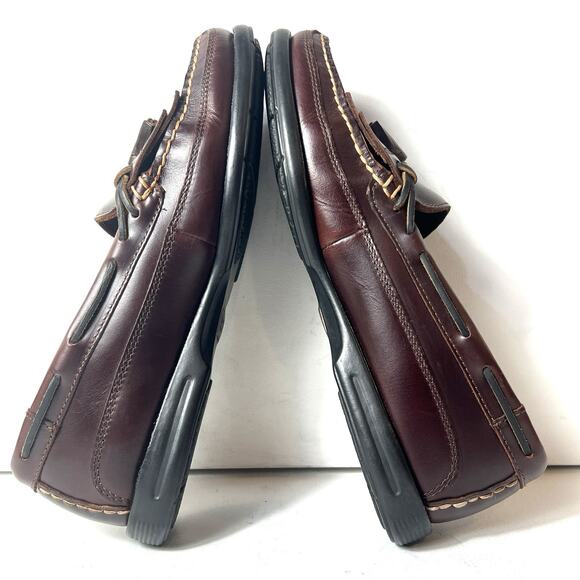 Sperry Men 10.5M Brown Leather Classic Comfort Casual Slip On Tassel Fringe Shoe - Picture 6 of 11